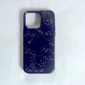 14 Pro Max Black and Gold Starry Phone Case